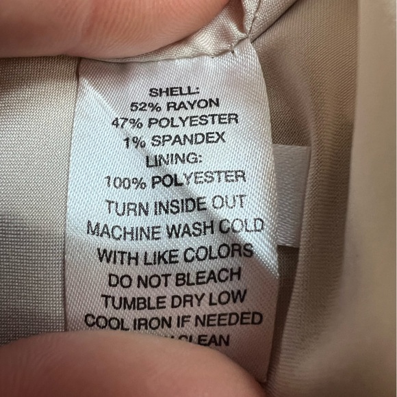 (8) White House Black Market beige skirt - Picture 5 of 8